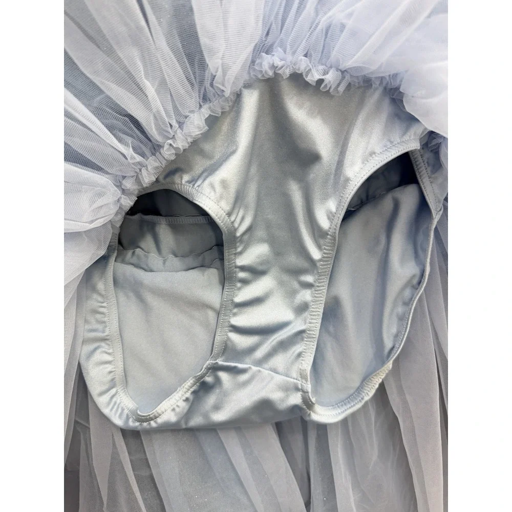 Weissman‎ Ballet Costume Dress Blue Velvet Tulle Lyrical Recital Adult Small SA